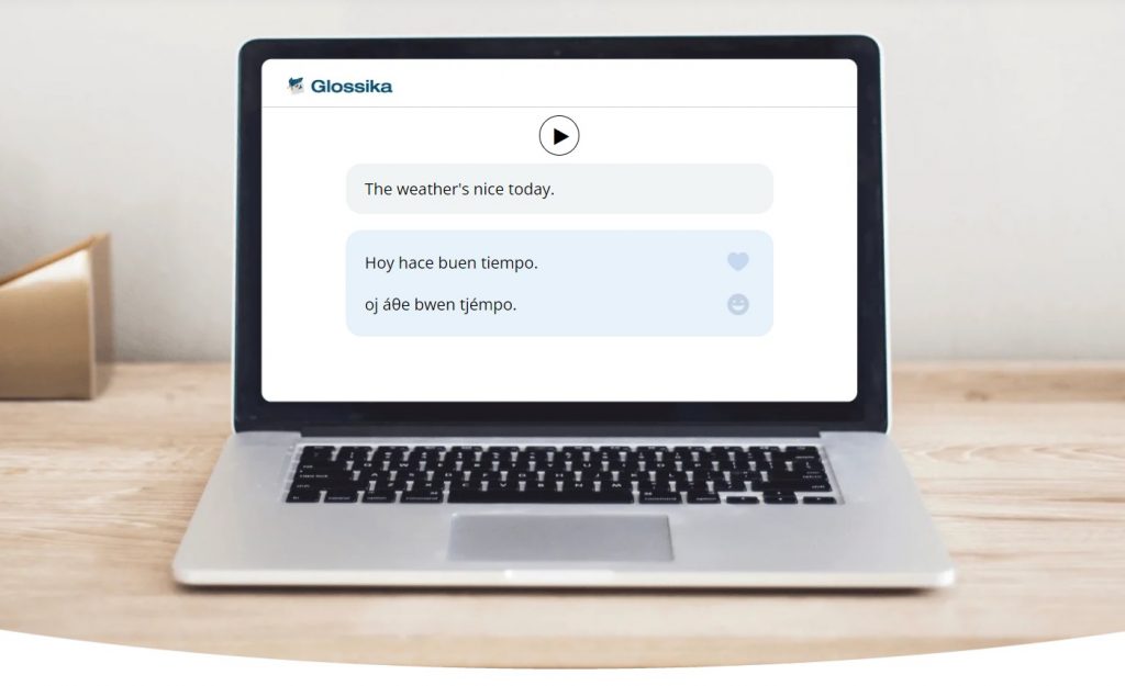 Glossika Sspanish online classe