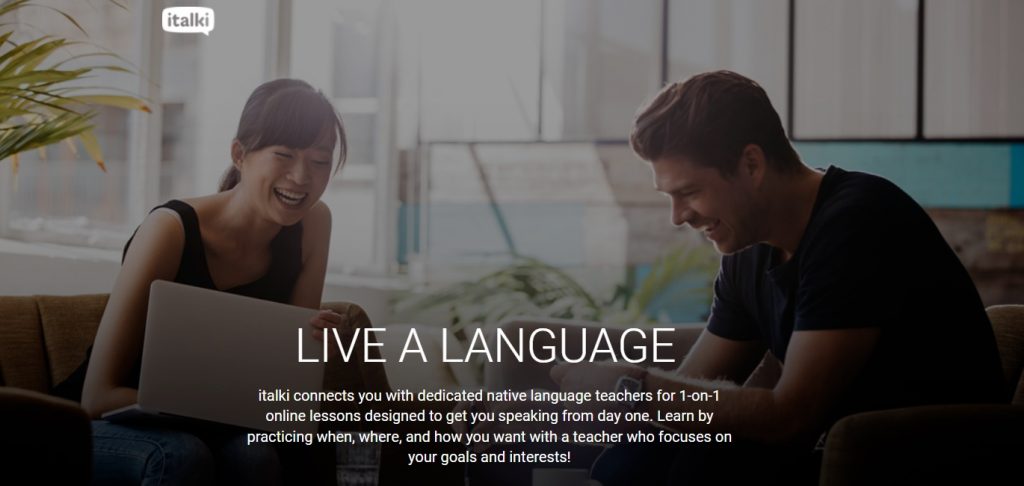 italki online language platform with one-to-one online lessons