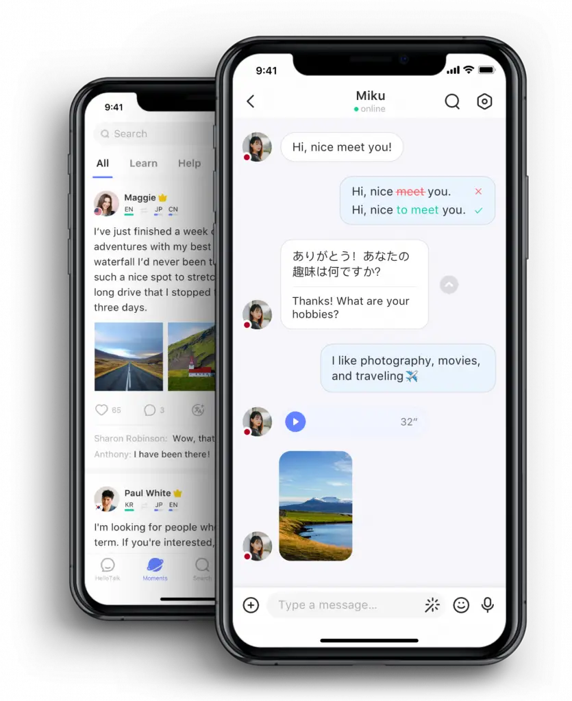 HelloTalk chatting app