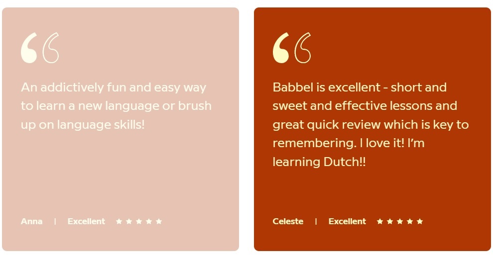 Babbel users' reviews and comments