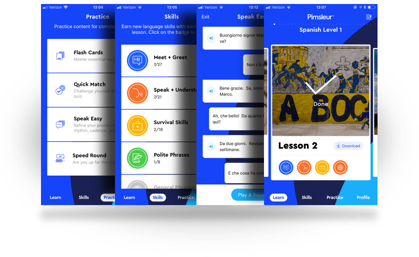 Learning a nee language with the Pimsleur app