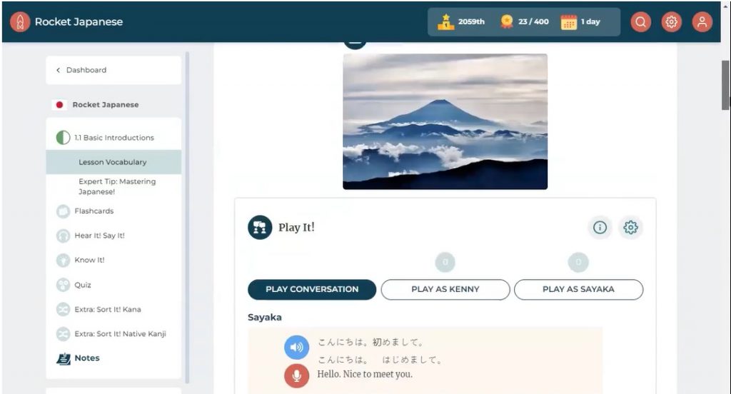 Rocket Languages lessons